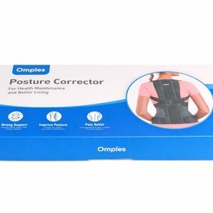 Omples Black Adjustable Posture Corrector for Women – Back & Shoulder Support